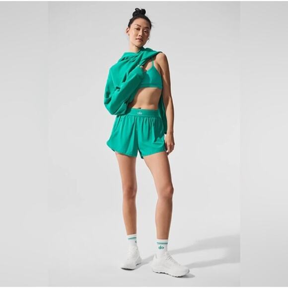 Alo Yoga Spruce Green Match Point Short Athletic Shorts Size Large - Picture 2 of 14